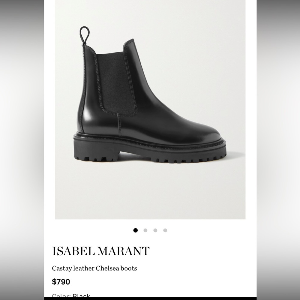 Isabel marant, castay leather Chelsea boots, size 37 - Picture 7 of 7